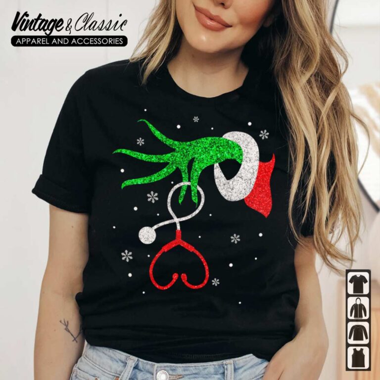 Grinch Stethoscope Nurse Christmas Shirt Grinch Nurse Tshirt Grinch Stethoscope Nurse Christmas Shirt Grinch Nurse Tshirt