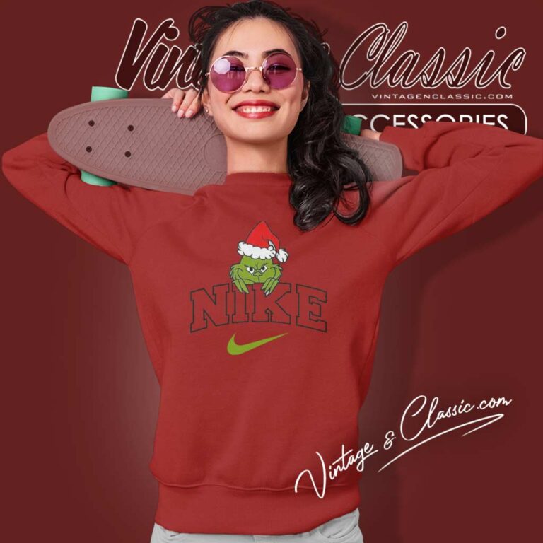 Grinch Stole Christmas Nike Logo Sweatshirt Grinch Stole Christmas Nike Logo Sweatshirt