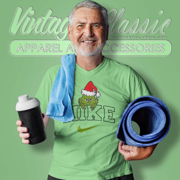 Grinch Stole Christmas Nike Logo V Neck TShirt Grinch Stole Christmas Nike Logo V Neck TShirt