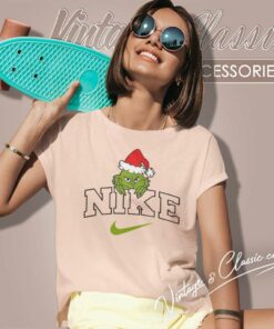 Grinch Stole Christmas Nike Logo Women TShirt