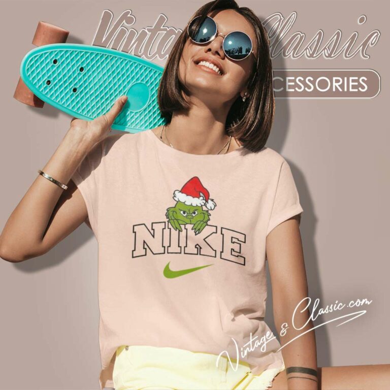Grinch Stole Christmas Nike Logo Women TShirt Grinch Stole Christmas Nike Logo Women TShirt