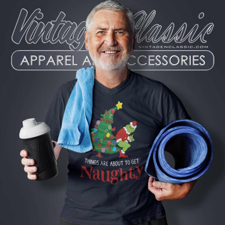 Grinch Stole Christmas Things Are About To Get Naughty V Neck TShirt Grinch Stole Christmas Things Are About To Get Naughty V Neck TShirt