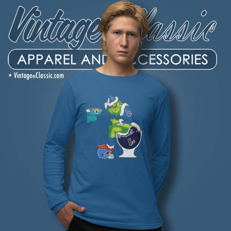 Grinch Tennessee Titans Toilet Long Sleeve Tee Grinch Tennessee Titans Toilet Long Sleeve Tee
