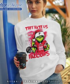 Grinch They Hate Us Because They Aint Us Atlanta Falcons Christmas Shirt Sweatshirt