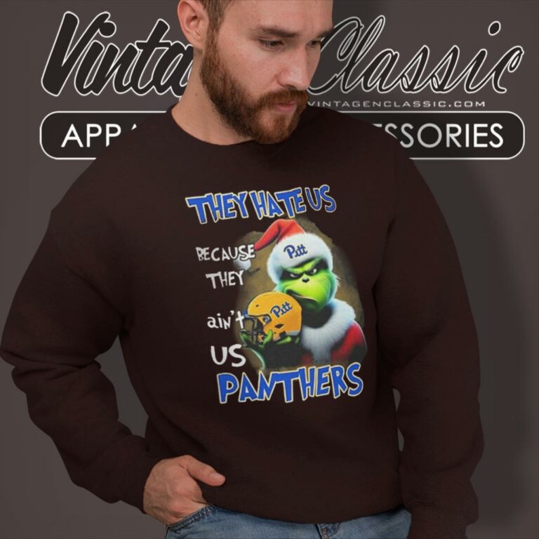 Grinch They Hate Us Because They Aint Us Carolina Panthers Christmas Sweatshirt Grinch They Hate Us Because They Aint Us Carolina Panthers Christmas Sweatshirt