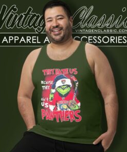Grinch They Hate Us Because They Aint Us Florida Panthers Christmas Tank Top Racerback
