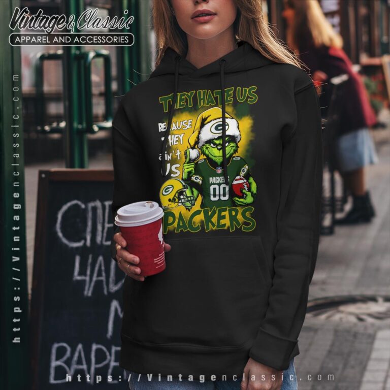 Grinch They Hate Us Because They Aint Us Green Bay Packers Hoodie Grinch They Hate Us Because They Aint Us Green Bay Packers Hoodie