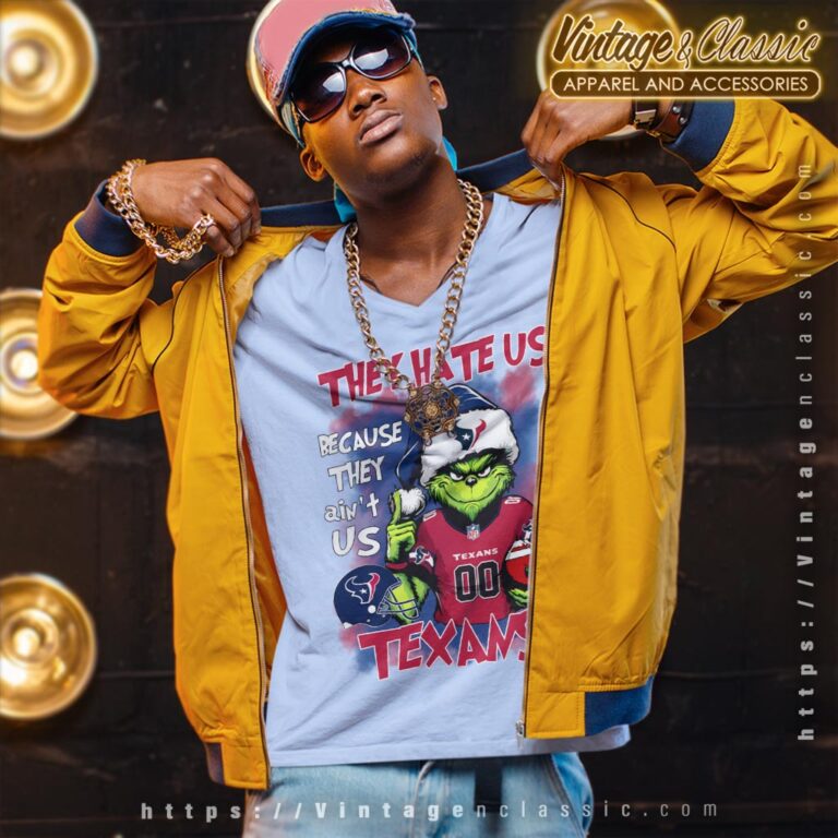 Grinch They Hate Us Because They Aint Us Houston Texans Shirt V Neck TShirt Grinch They Hate Us Because They Aint Us Houston Texans Shirt V Neck TShirt