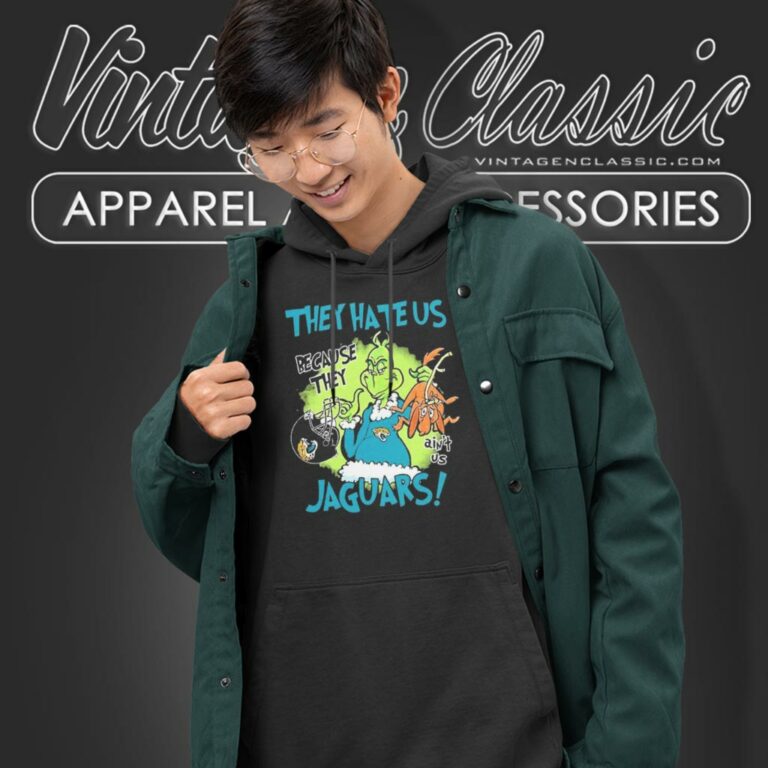 Grinch They Hate Us Because They Aint Us Jacksonville Jaguars Hoodie Grinch They Hate Us Because They Aint Us Jacksonville Jaguars Hoodie