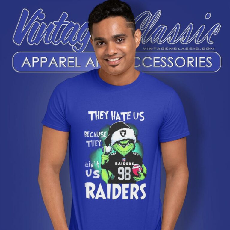 Grinch They Hate Us Because They Aint Us Las Vegas Raiders Christmas T Shirt Grinch They Hate Us Because They Aint Us Las Vegas Raiders Christmas T Shirt
