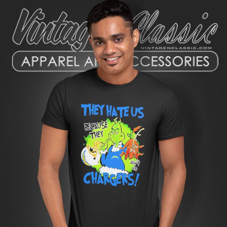 Grinch They Hate Us Because They Aint Us Los Angeles Chargers T Shirt Grinch They Hate Us Because They Aint Us Los Angeles Chargers T Shirt