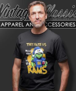 Grinch They Hate Us Because They Aint Us Los Angeles Rams Christmas T Shirt