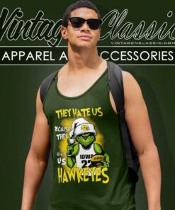 Grinch They Hate Us Because They Aint Us Ncaa Iowa Hawkeyes Christmas Tank Top Racerback