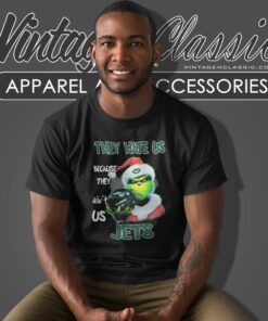 Grinch They Hate Us Because They Aint Us New York Jets Christmas T Shirt