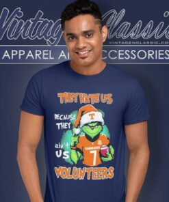 Grinch They Hate Us Because They Aint Us Tennessee Volunteers Christmas T Shirt