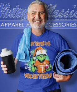 Grinch They Hate Us Because They Aint Us Tennessee Volunteers Christmas V Neck TShirt