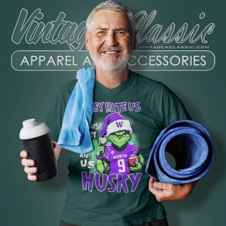 Grinch They Hate Us Because They Aint Us Washington Huskies Christmas V Neck TShirt Grinch They Hate Us Because They Aint Us Washington Huskies Christmas V Neck TShirt