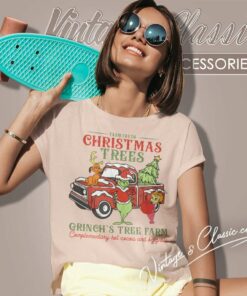 Grinch Tree Farm Christmas Shirt Christmas Trees Women TShirt