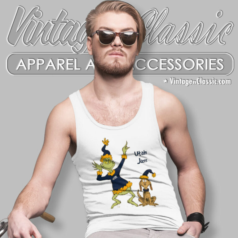 Grinch Utah Jazz Basketball Tank Top Racerback Grinch Utah Jazz Basketball Tank Top Racerback