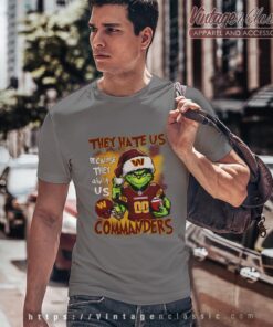 Grinch Washington Commanders Christmas Shirt They Hate Us Because They Aint Us T shirt