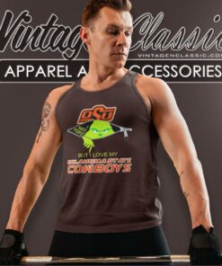 Grinch Zipper I Hate People But I Love My Oklahoma State Cowboys Tank Top Racerback