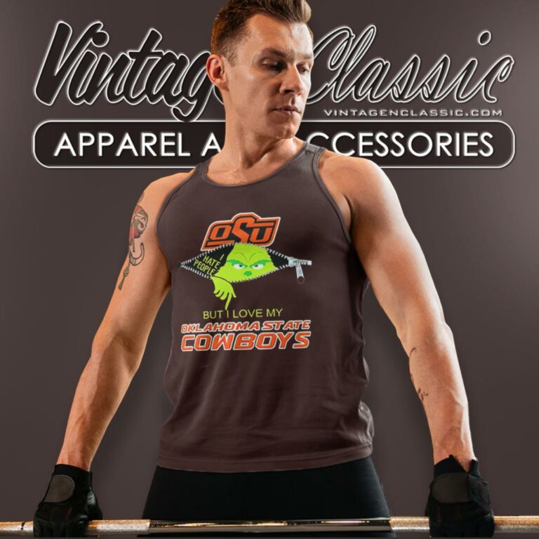 Grinch Zipper I Hate People But I Love My Oklahoma State Cowboys Tank Top Racerback Grinch Zipper I Hate People But I Love My Oklahoma State Cowboys Tank Top Racerback