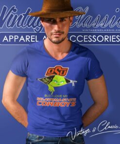 Grinch Zipper I Hate People But I Love My Oklahoma State Cowboys V Neck TShirt