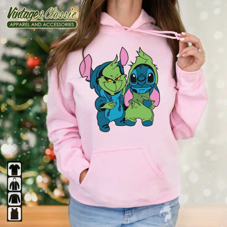 Grinch and Stitch Disney Christmas Hoodie Grinch and Stitch Disney Christmas Hoodie