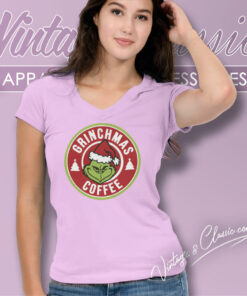 Grinchmas Coffee Grinch Christmas V Neck TShirt