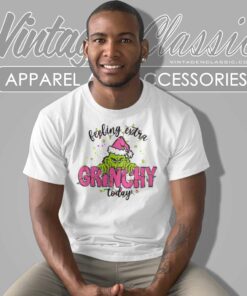 Grinchy Today Christmas Feeling Extra Pink T Shirt