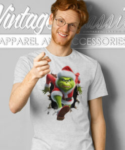 Grinth Santa Through The Wall T Shirt