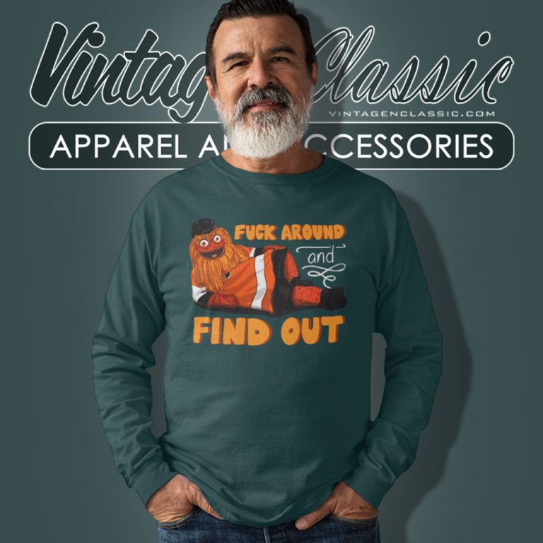 Gritty Philadelphia Flyers Fuck Around And Find Out Long Sleeve Tee Gritty Philadelphia Flyers Fuck Around And Find Out Long Sleeve Tee