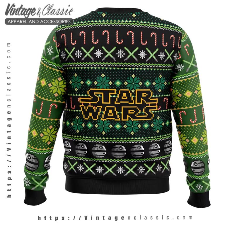 Grogu Baby Yoda Galaxy Ugly Christmas Sweater back Ugly Sweater Grogu Baby Yoda Galaxy Ugly Christmas Sweater back Ugly Sweater