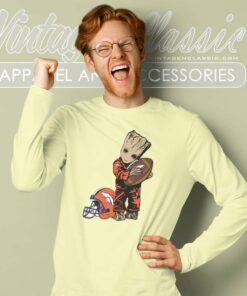 Groot Fans Denver Broncos Long Sleeve Tee