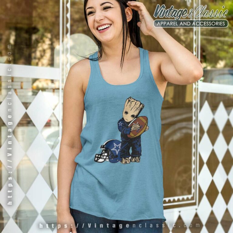 Groot Hug Dallas Cowboys Tank Top Racerback Groot Hug Dallas Cowboys Tank Top Racerback