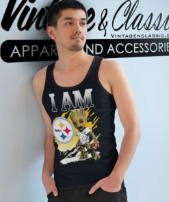 Groot I Am Pittsburgh Steelers Tank Top Racerback