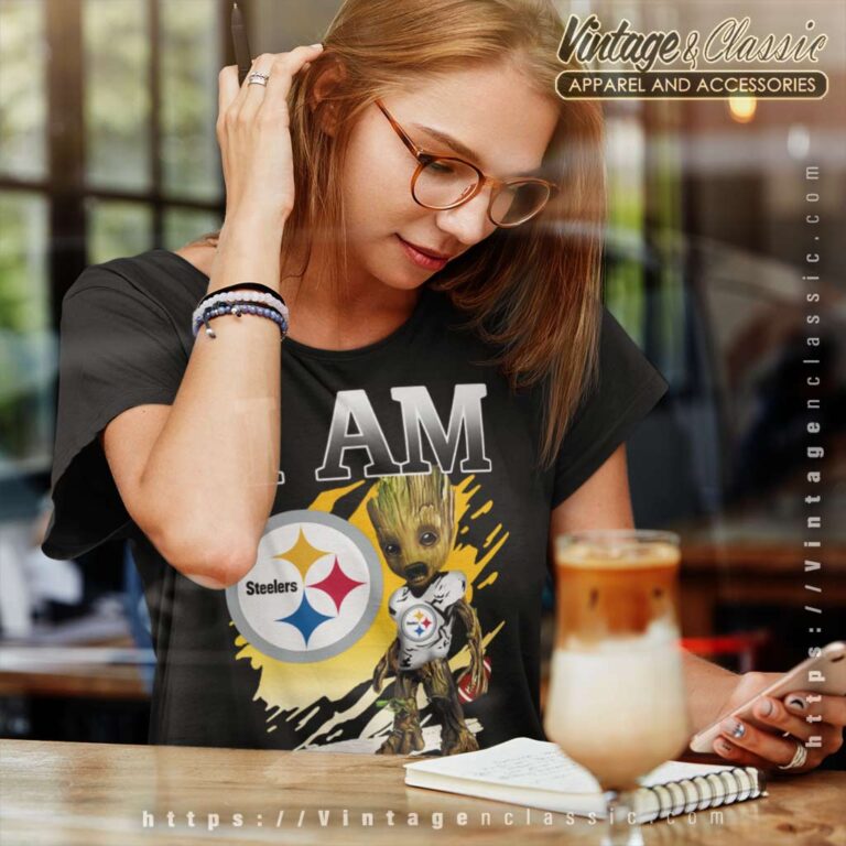 Groot I Am Pittsburgh Steelers Women TShirt Groot I Am Pittsburgh Steelers Women TShirt