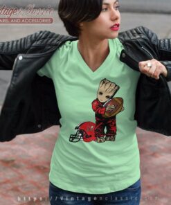 Groot Love Tampa Bay Buccaneers V Neck TShirt
