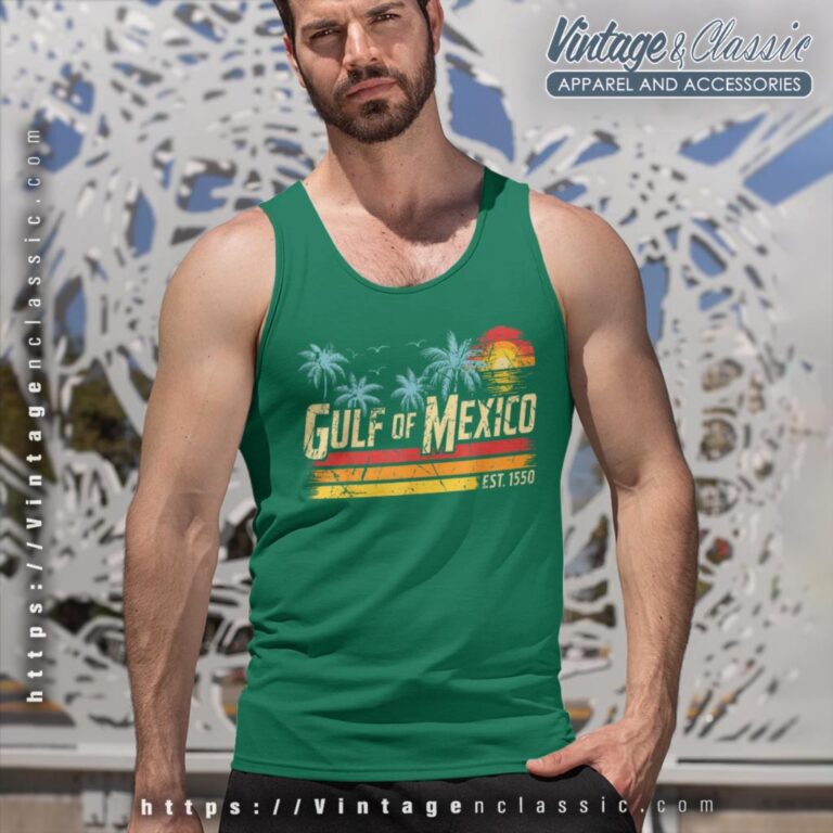 Gulf Of Mexico Forever Retro Vintage Beach Shirt Tank Top Racerback Gulf Of Mexico Forever Retro Vintage Beach Shirt Tank Top Racerback
