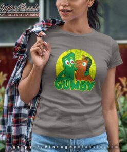 Gumby And Pokey Shirt Faded Logo Women TShirt