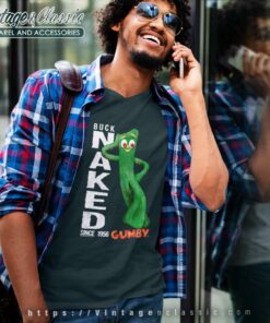 Gumby Buck Naked V Neck TShirt