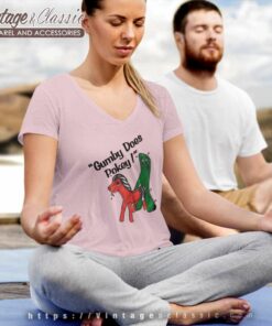 Gumby Does Pokey V Neck TShirt