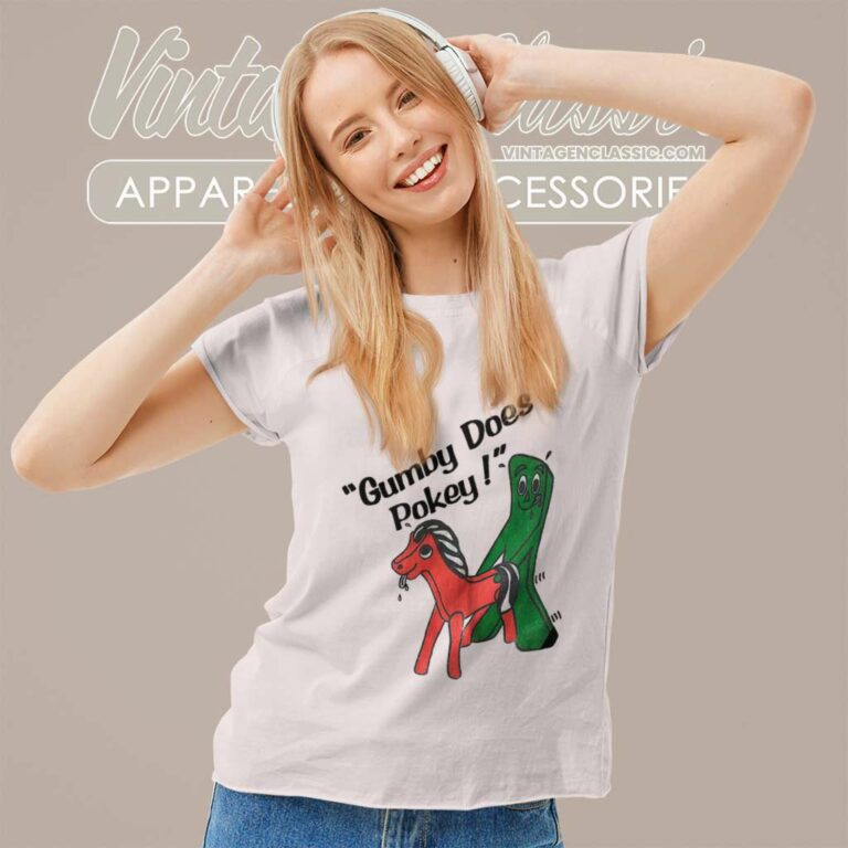 Gumby Does Pokey Women TShirt Gumby Does Pokey Women TShirt