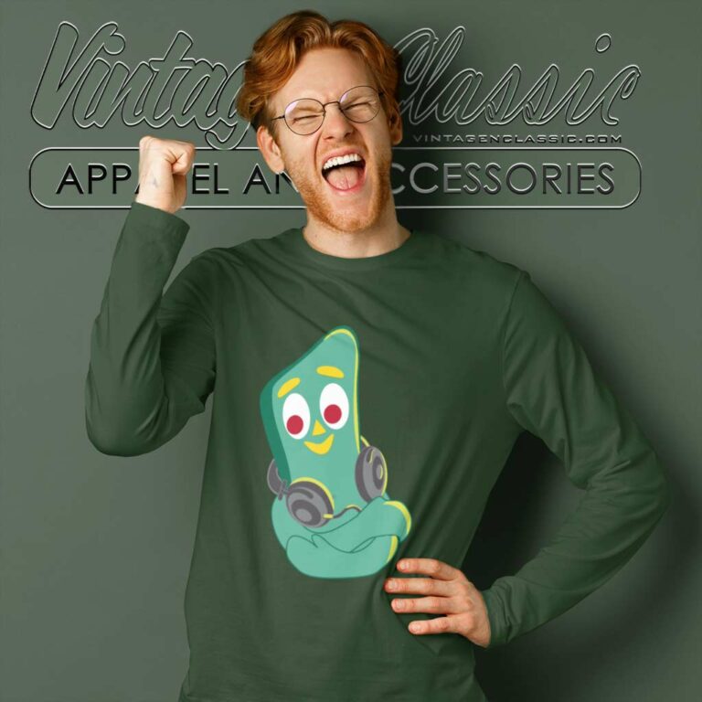 Gumby Headphones Long Sleeve Tee Gumby Headphones Long Sleeve Tee