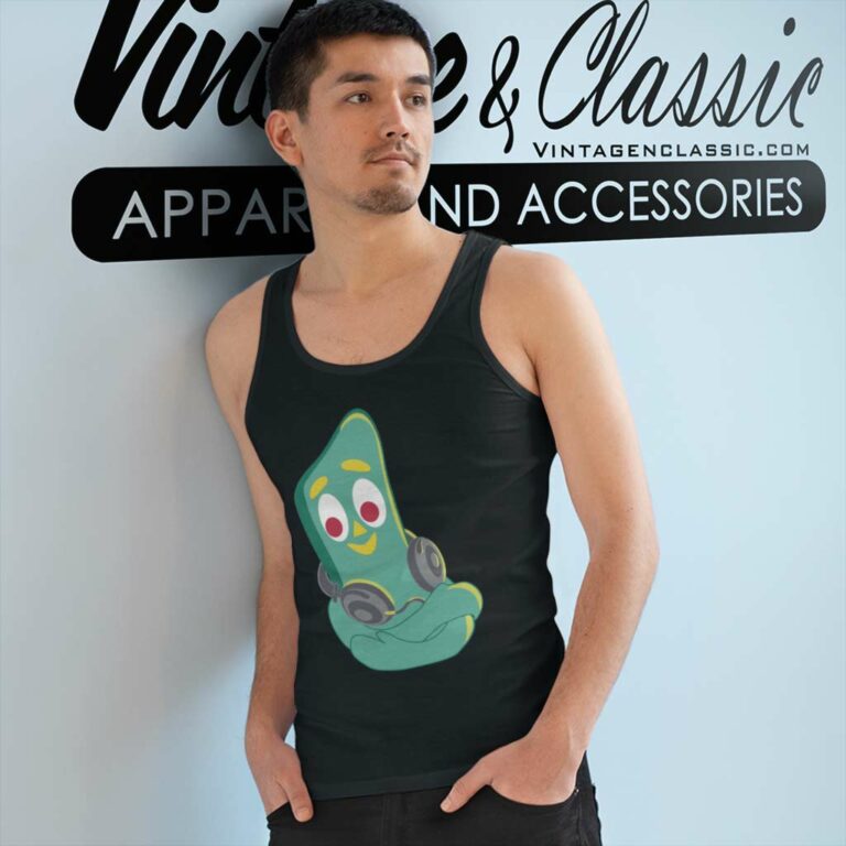 Gumby Headphones Tank Top Racerback Gumby Headphones Tank Top Racerback