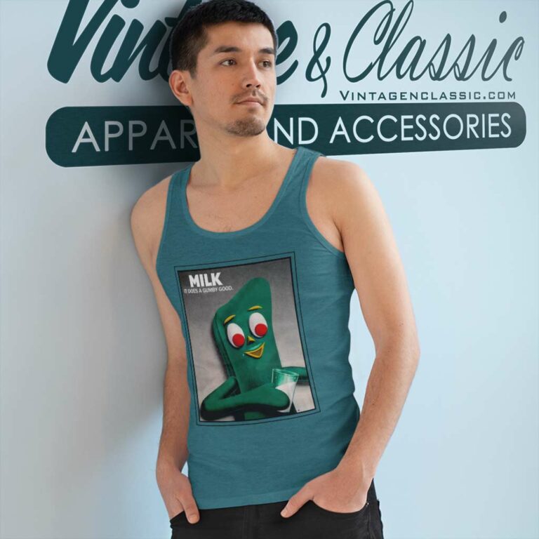 Gumby Shirt Milk It Does A Gumby Good Tank Top Racerback Gumby Shirt Milk It Does A Gumby Good Tank Top Racerback