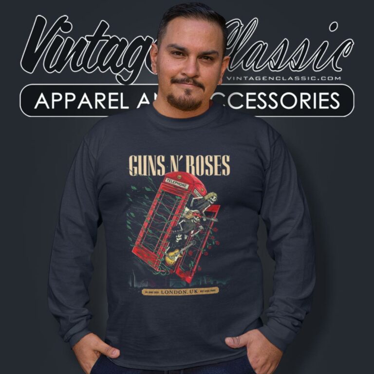 Guns N Rose Shirt London Uk Event 30 June Long Sleeve Tee Guns N Rose Shirt London Uk Event 30 June Long Sleeve Tee