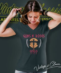 Guns N Rose Shirt Oslo 2023 World Tour V Neck TShirt