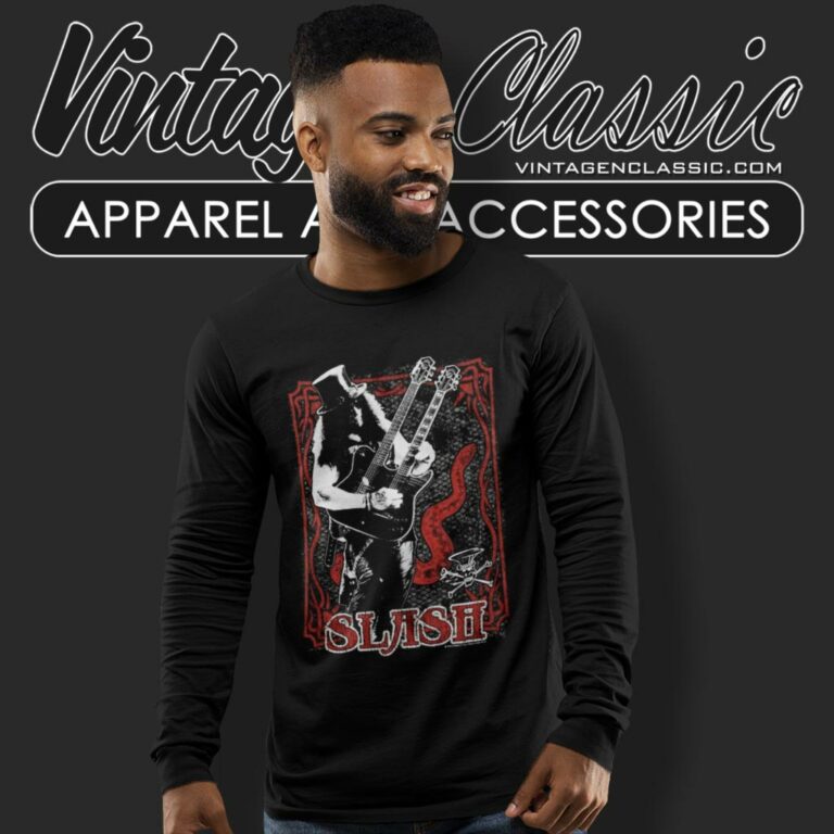 Guns N Rose Shirt Slash Two In One Long Sleeve Tee Guns N Rose Shirt Slash Two In One Long Sleeve Tee