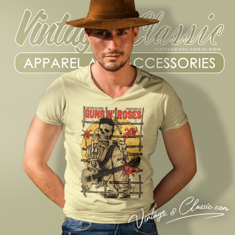 Guns N Rose Shirt Tour Sacramento Ca V Neck TShirt Guns N Rose Shirt Tour Sacramento Ca V Neck TShirt